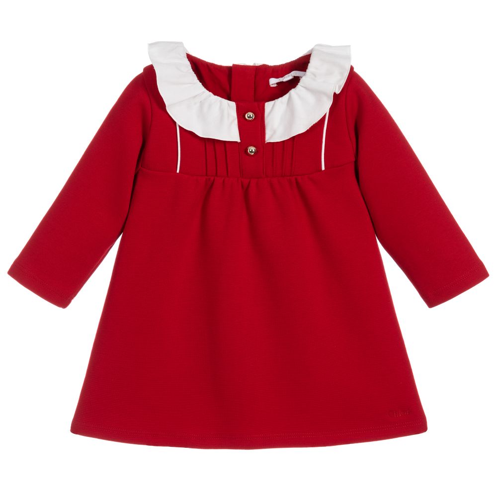 Robe rouge pour bébé fille