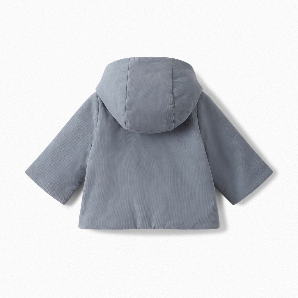 Manteau en coton gris bleu pour bébés filles