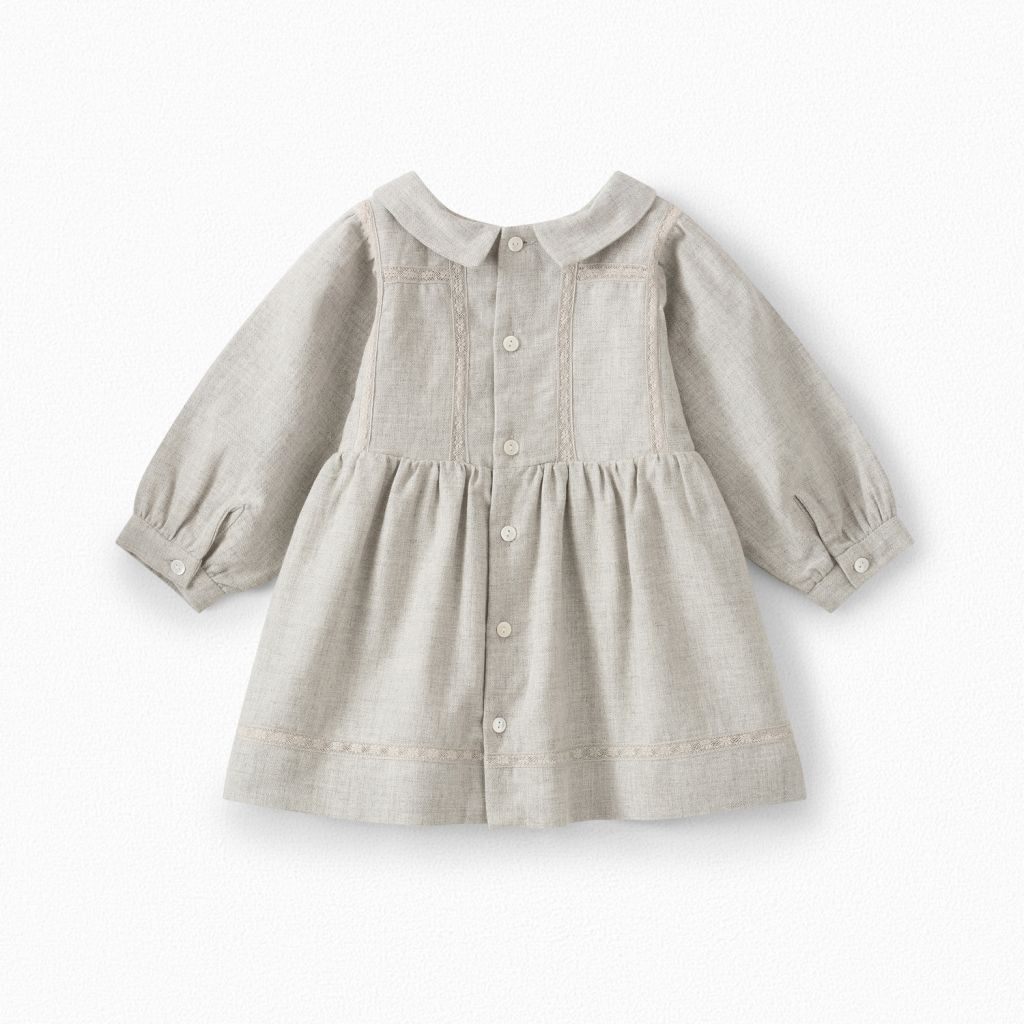 Robe gris clair pour bébé fille