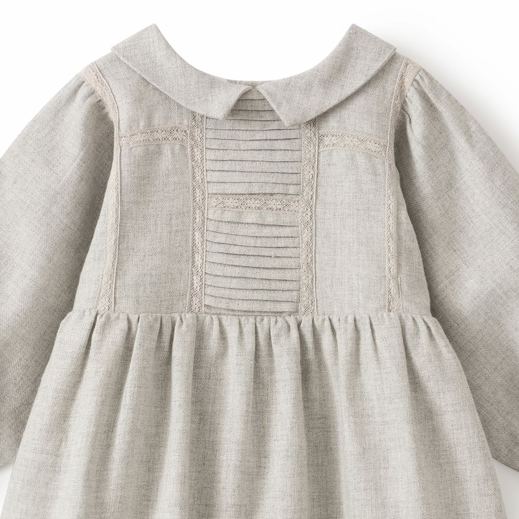 Robe gris clair pour bébé fille