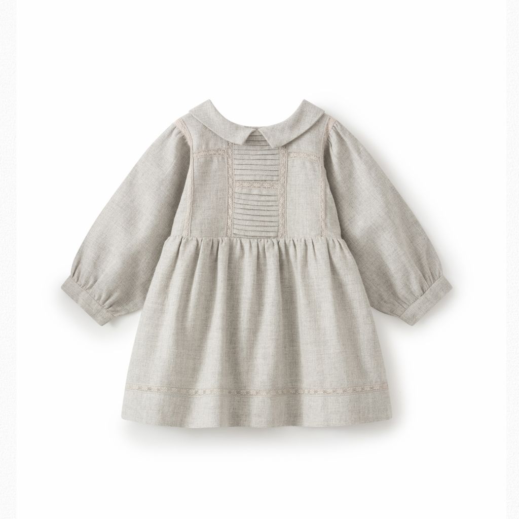 Robe gris clair pour bébé fille