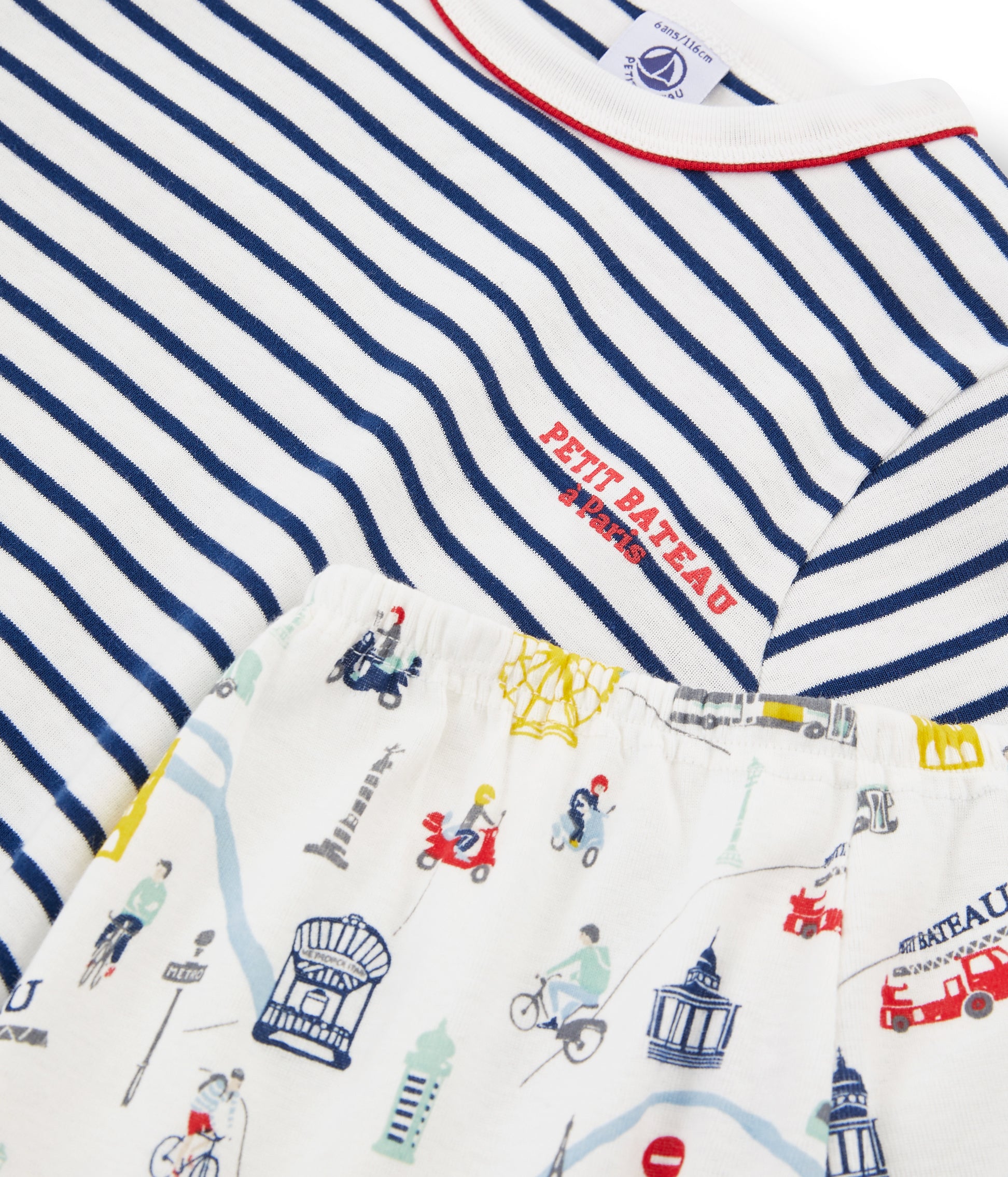Boys Multicolor Striped Cotton Set