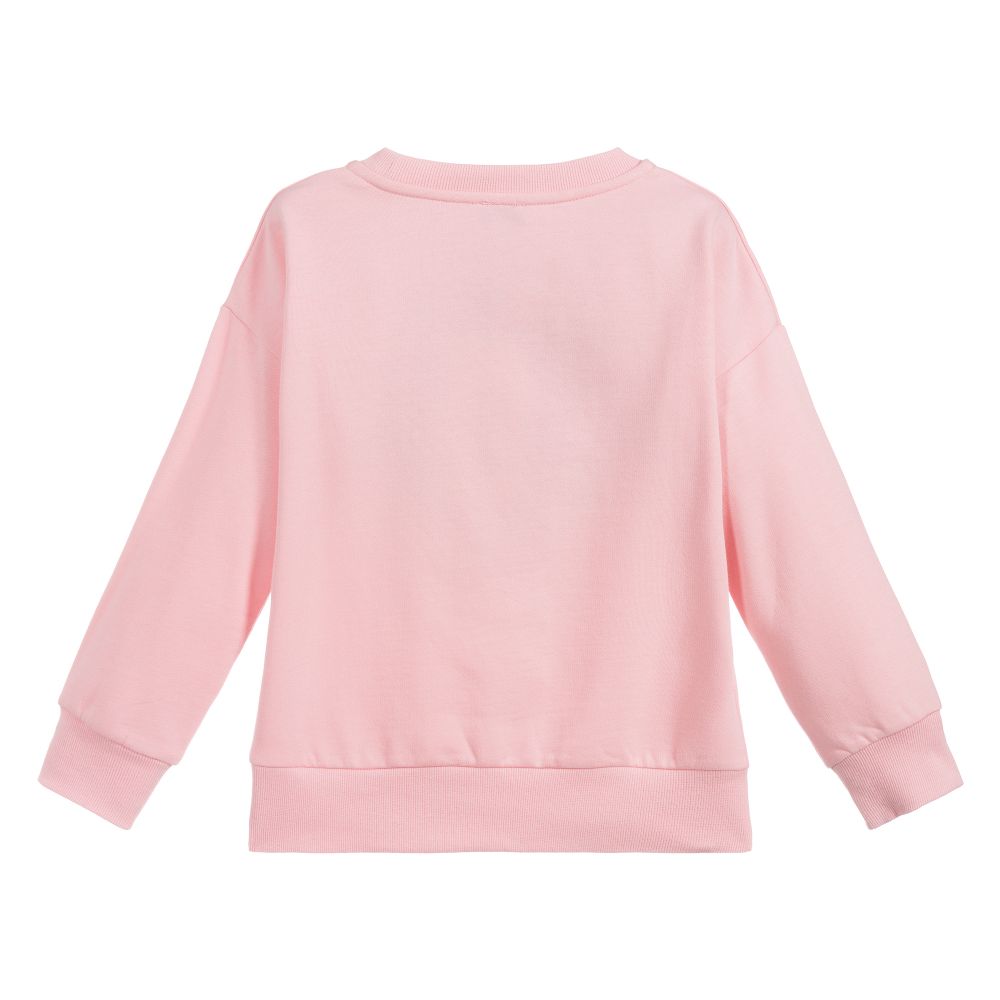 Sweat-shirt Fille Rose à Logo Imprimé Bubble