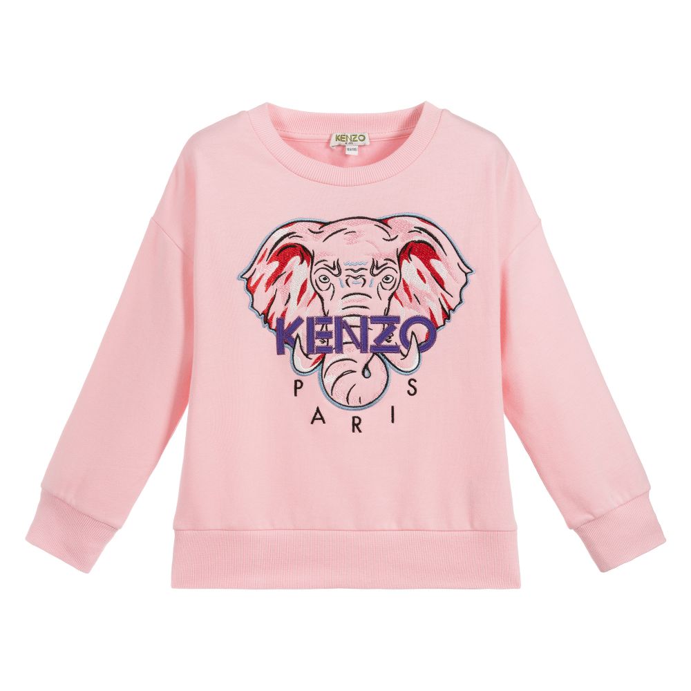 Sweat-shirt Fille Rose à Logo Imprimé Bubble