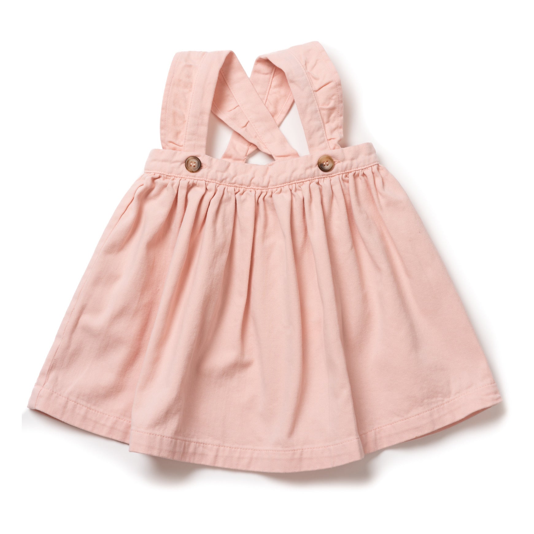 Jupe en coton à bretelles en velours rose pour bébés filles