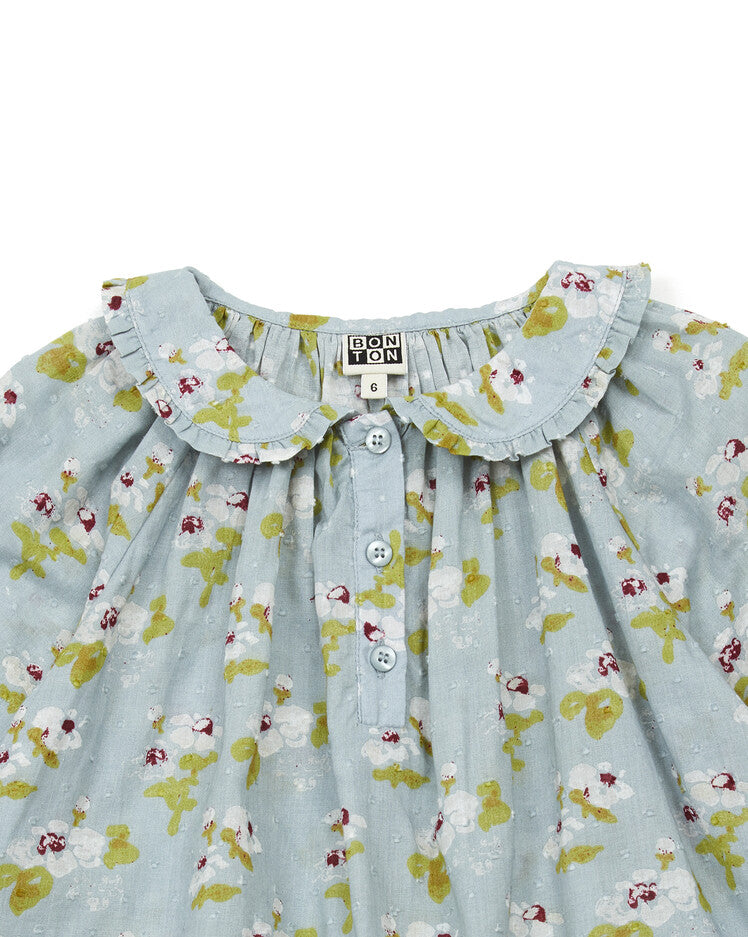 Chemisier en coton à fleur peinte pour filles