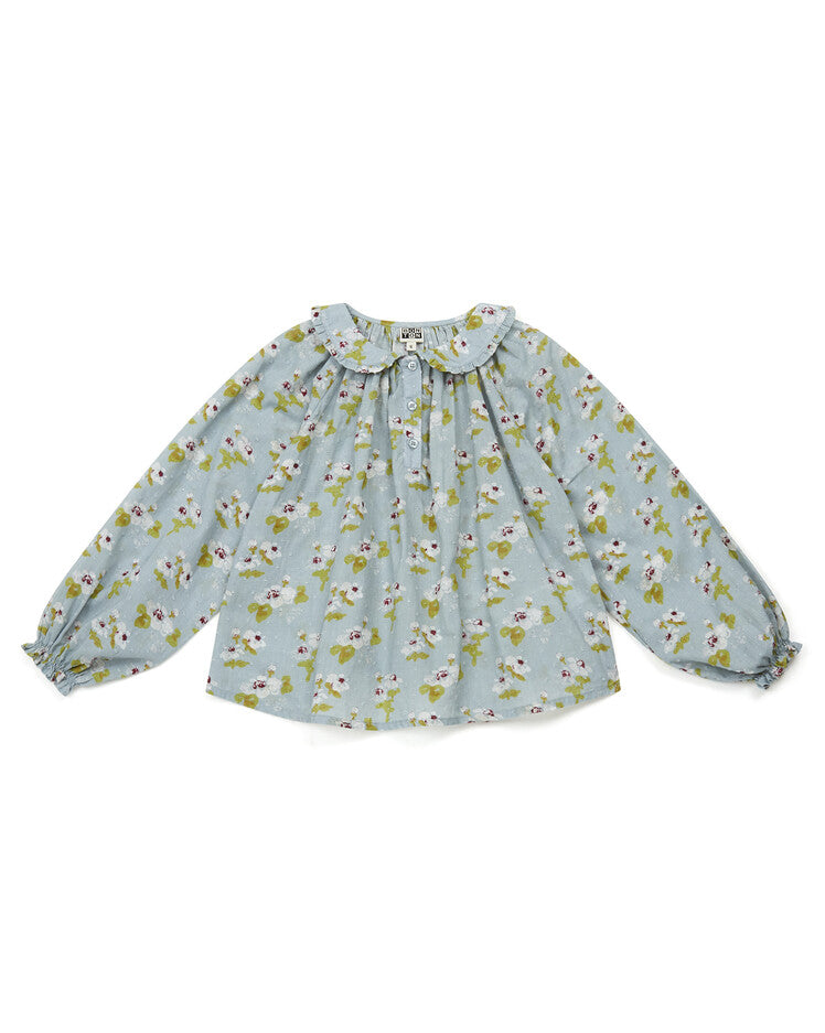 Chemisier en coton à fleur peinte pour filles