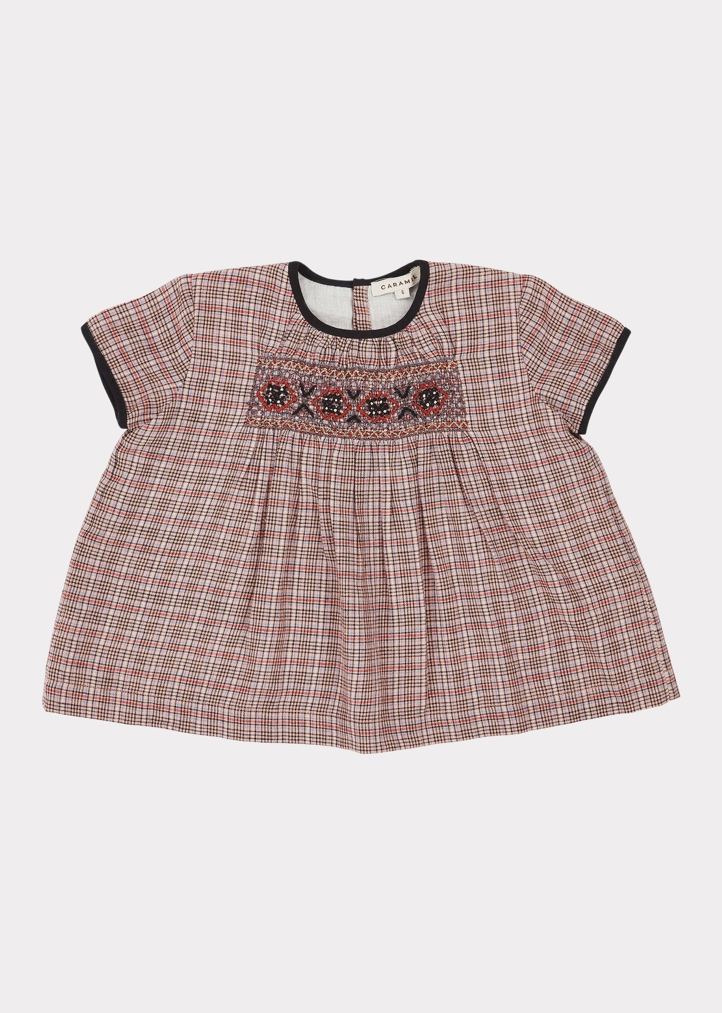 Ensemble tunique à carreaux rose pour bébés filles