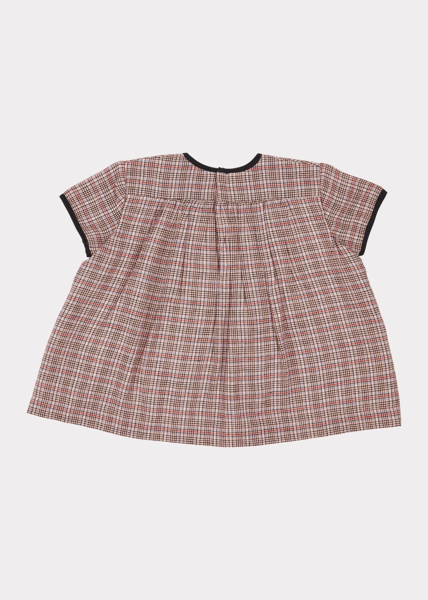 Ensemble tunique à carreaux rose pour bébés filles