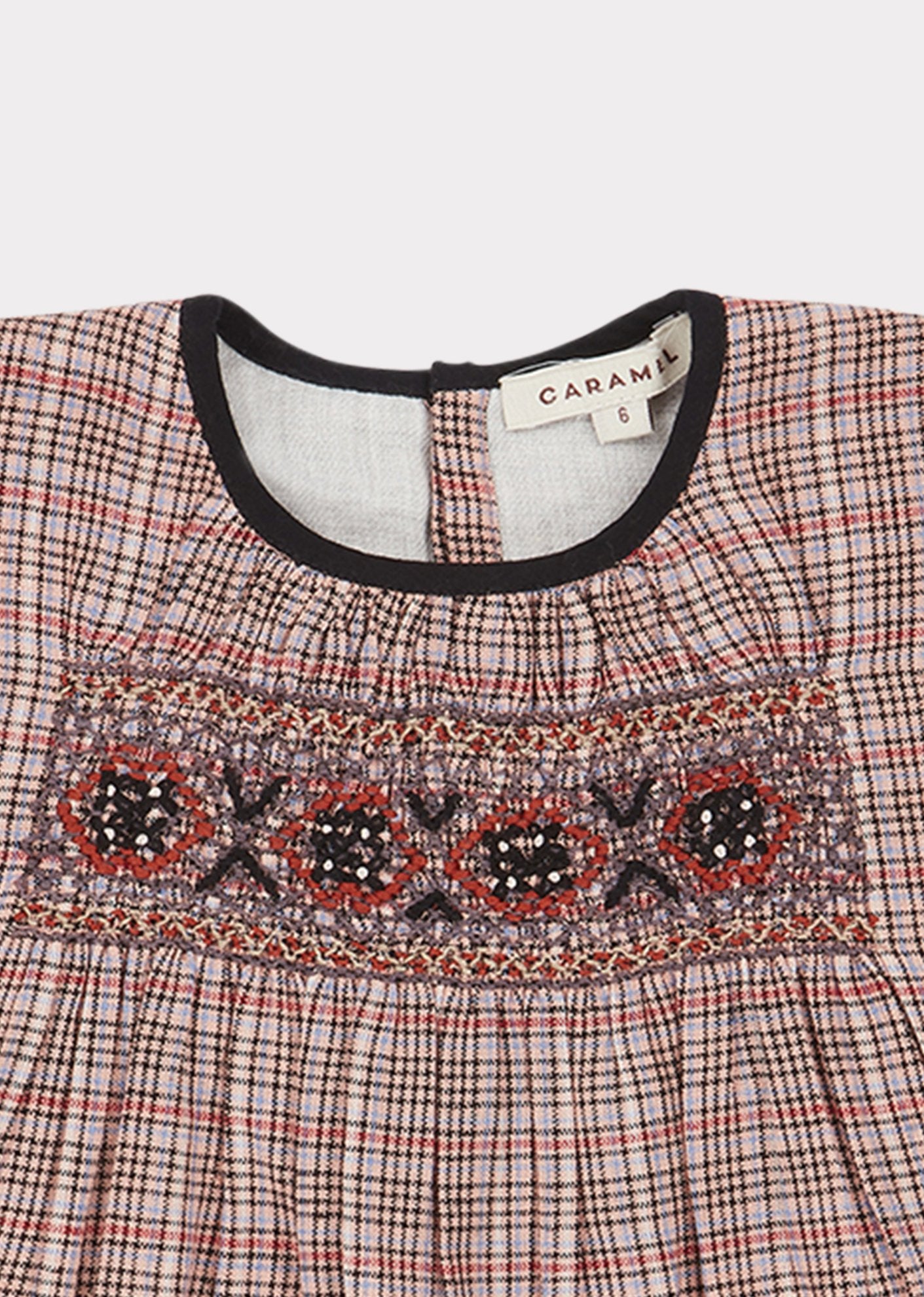 Ensemble tunique à carreaux rose pour bébés filles