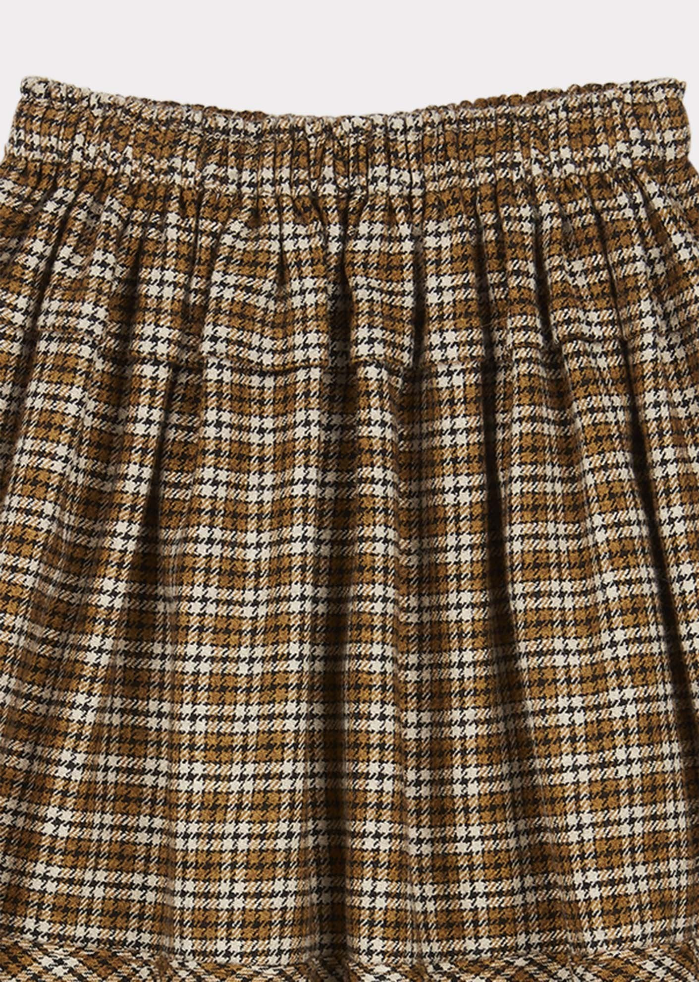 Girls Yellow Check Wagtail Skirt
