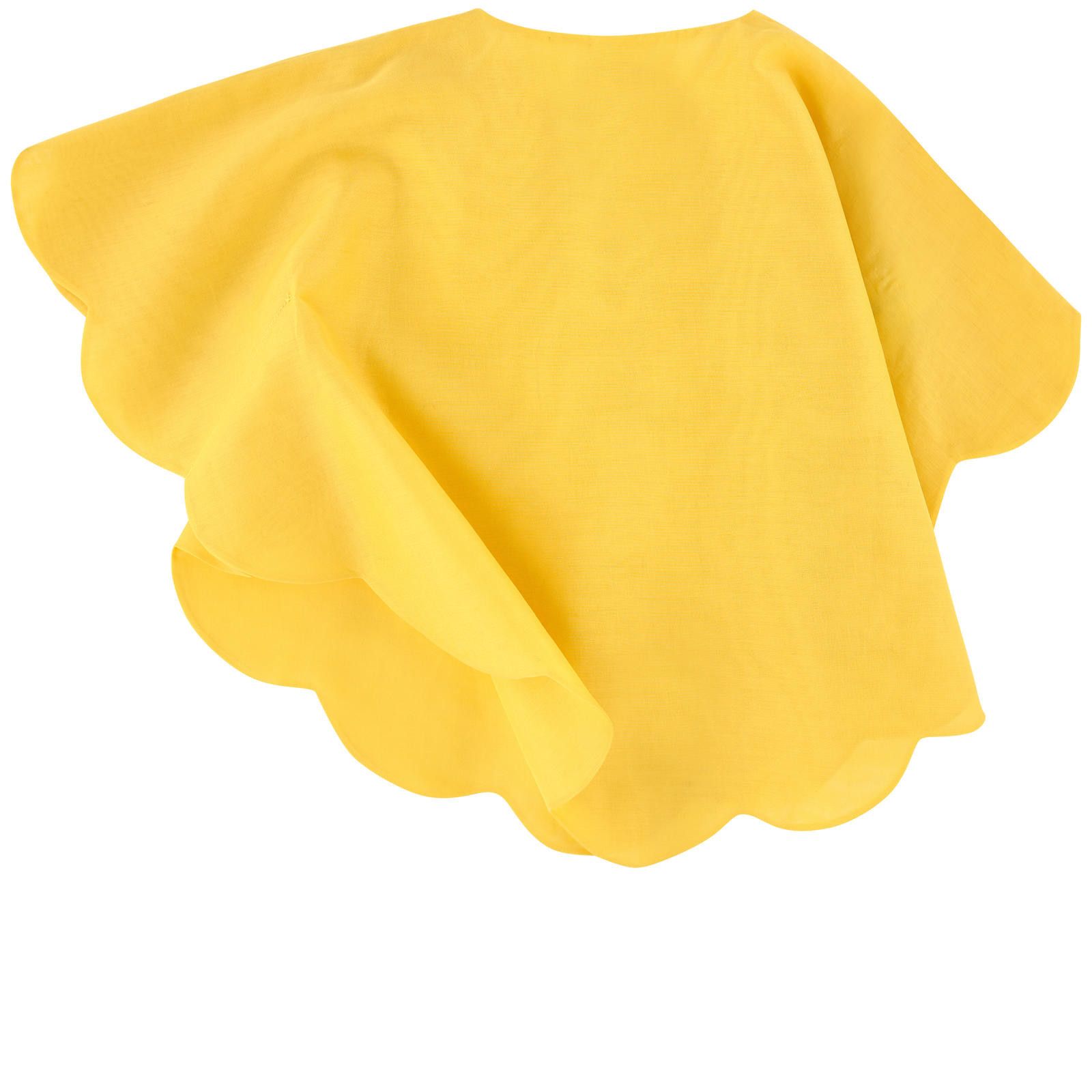 Girls Yellow Cotton Frill Cape - CÉMAROSE | Children's Fashion Store - 2