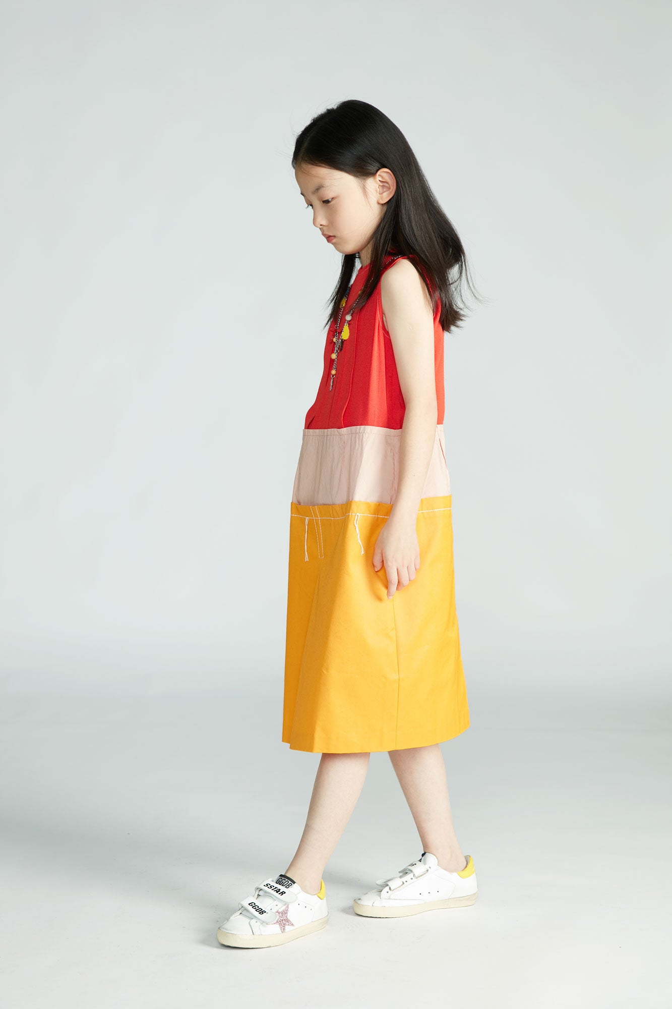 Girls Red & Yellow Dress