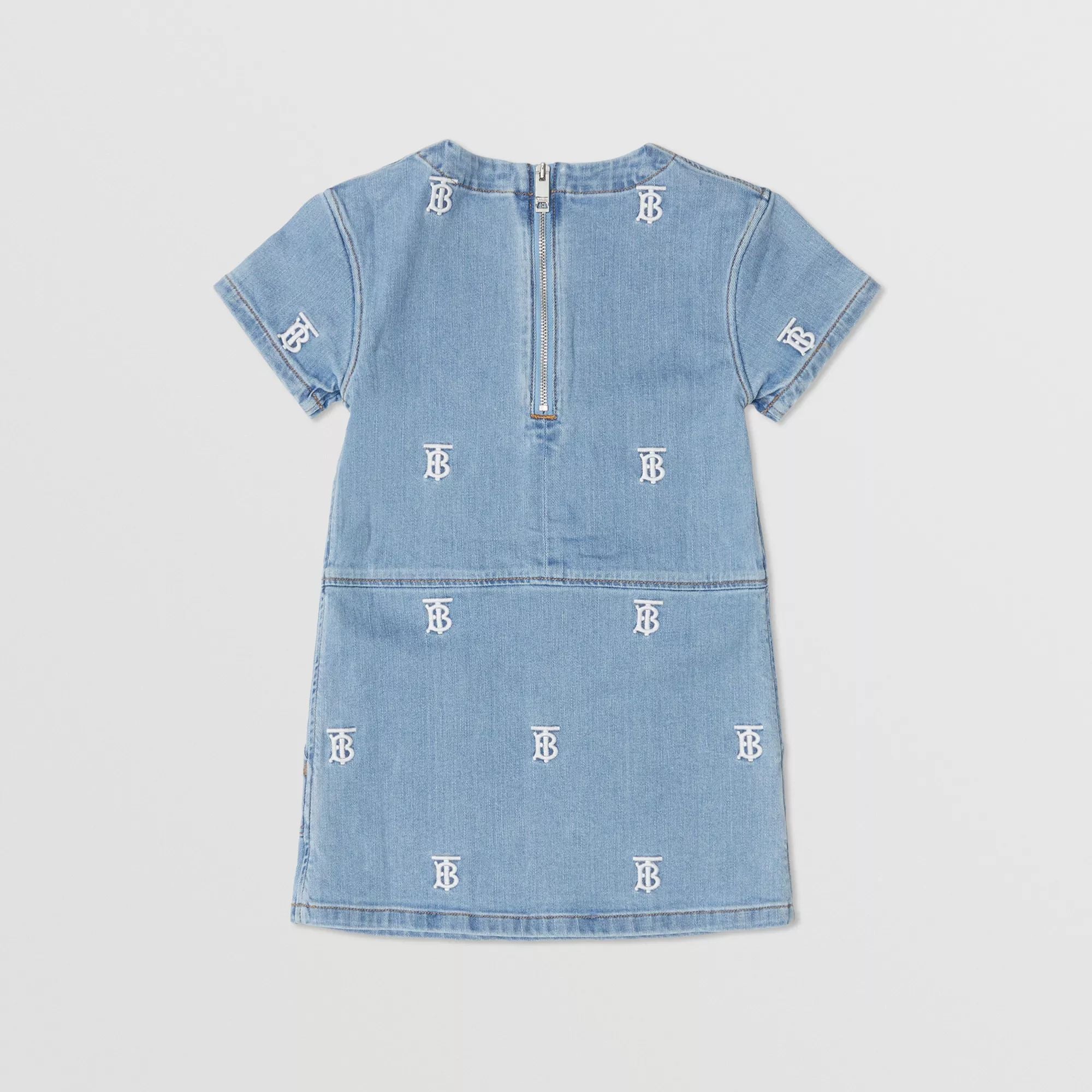 Robe en jean bleue à logo pour fille