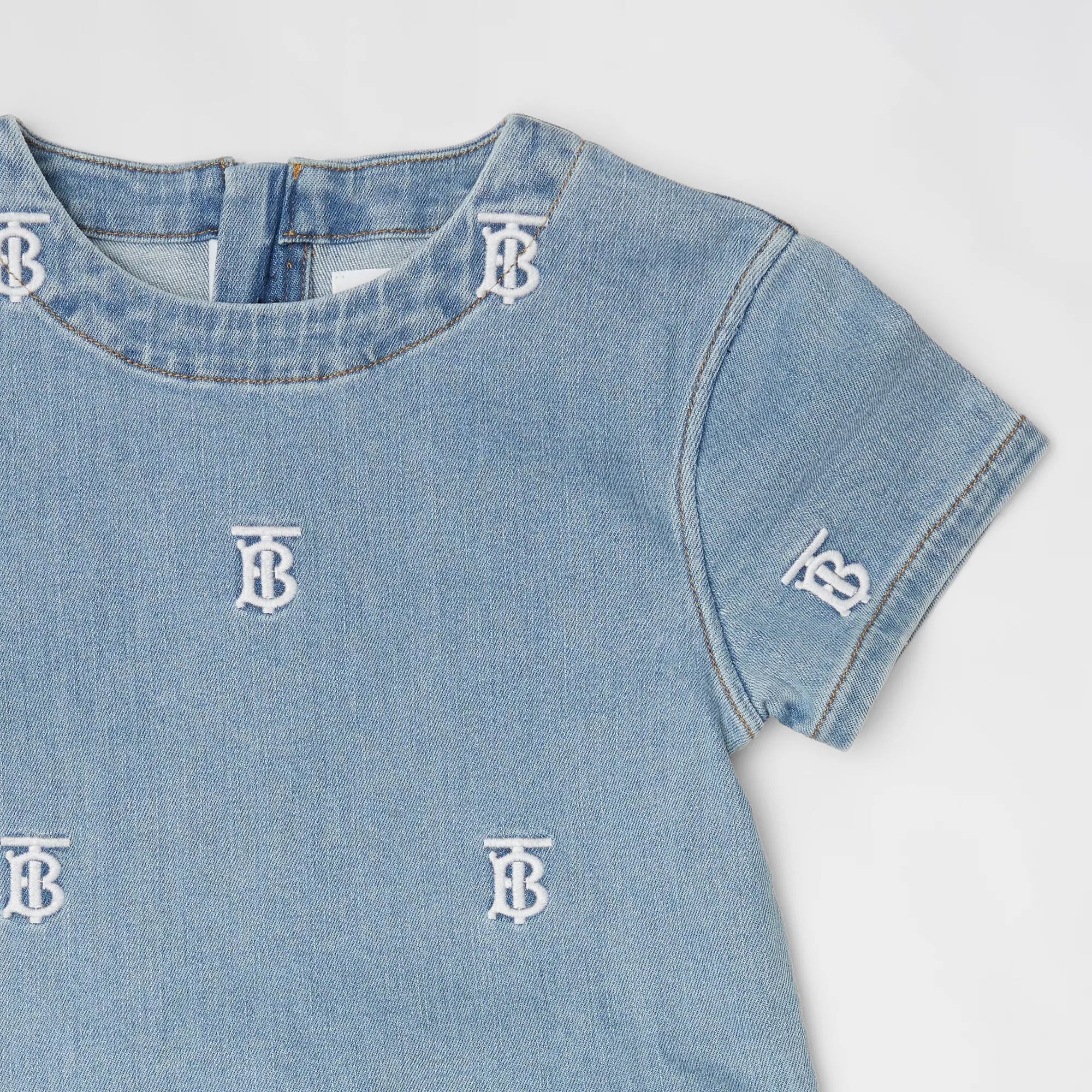 Robe en jean bleue à logo pour fille