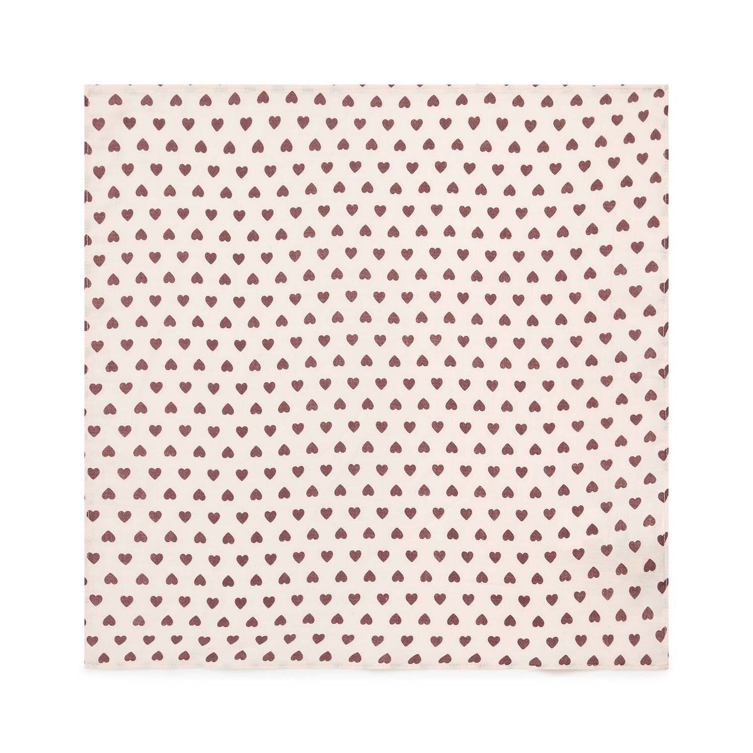 Écharpe en coton rose cœur pour fille