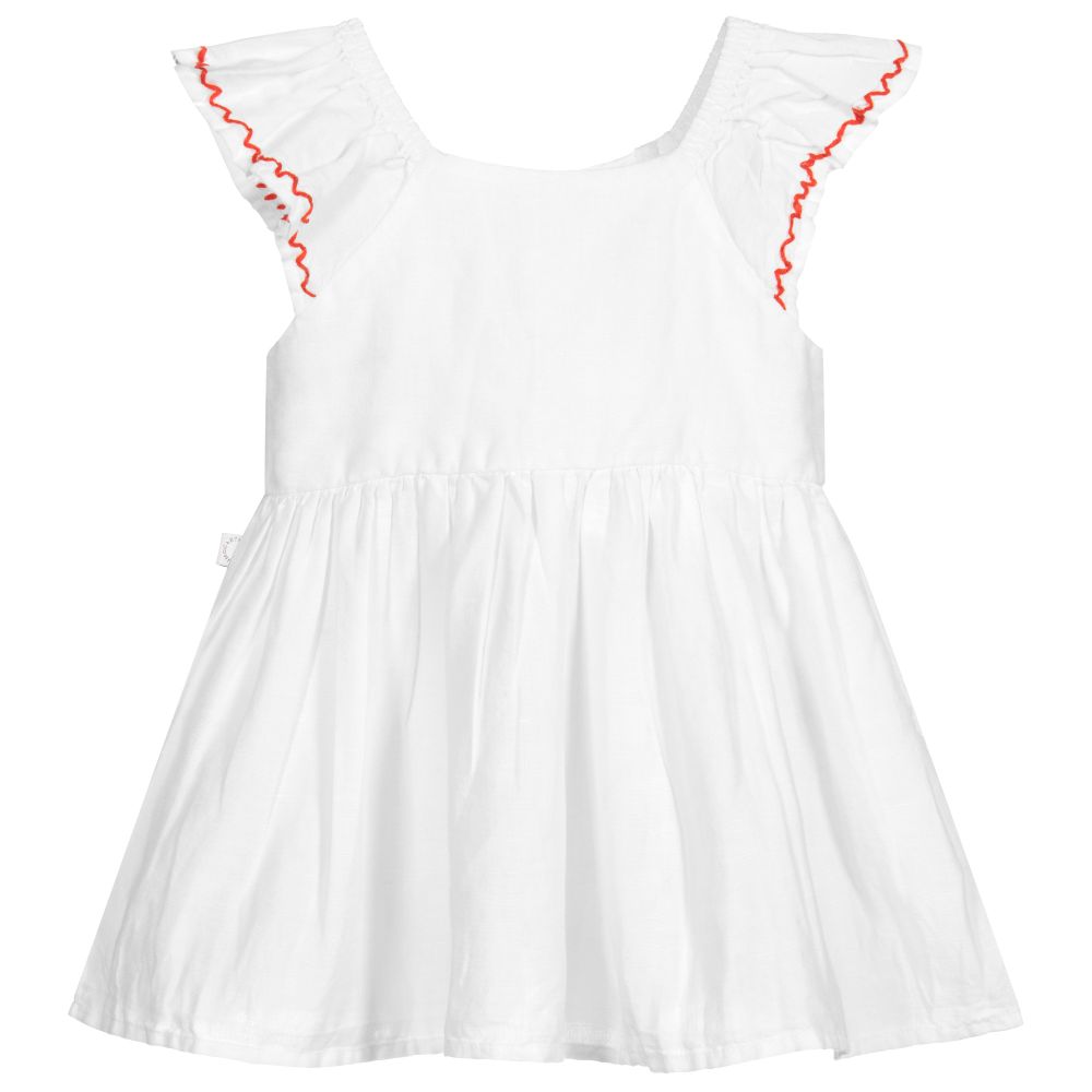 Ensemble robe blanche pour bébés filles
