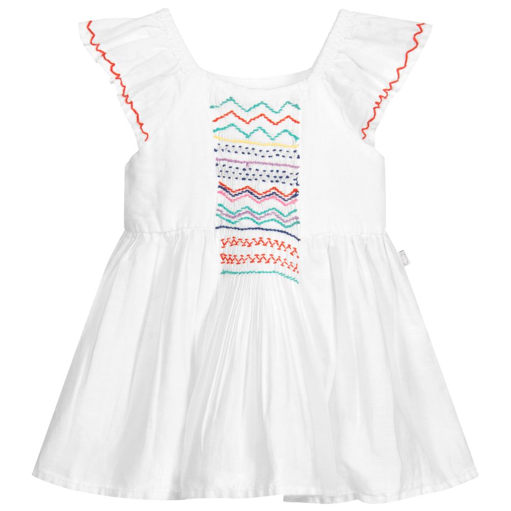 Ensemble robe blanche pour bébés filles