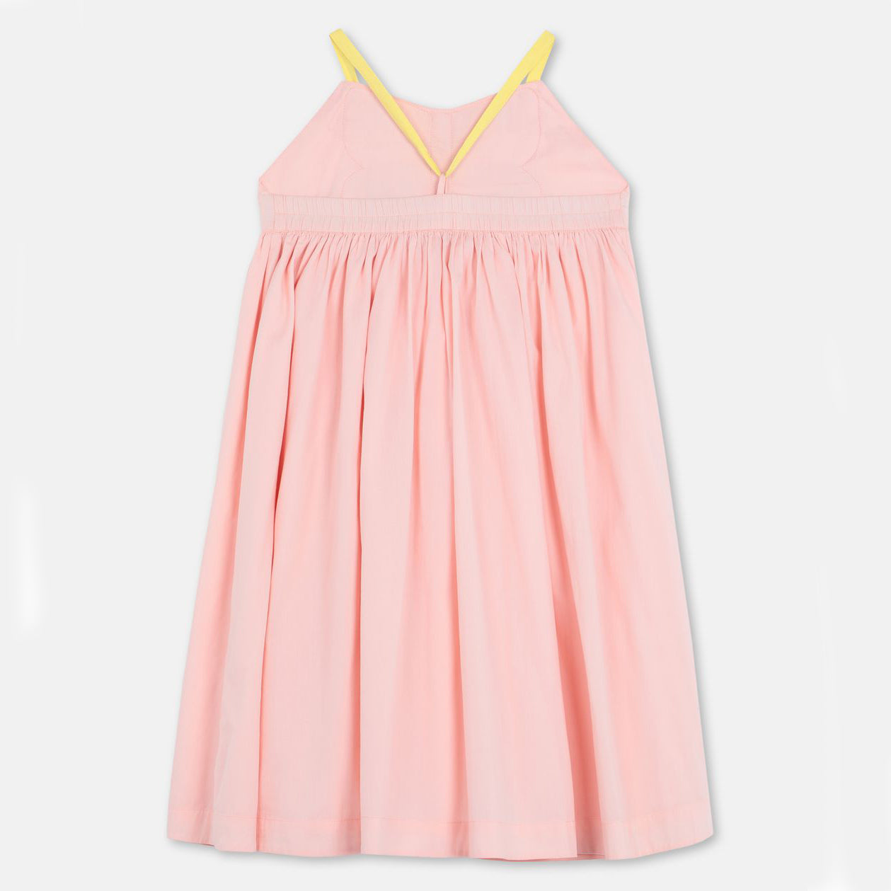 Robe en coton rose clair pour filles avec papillon