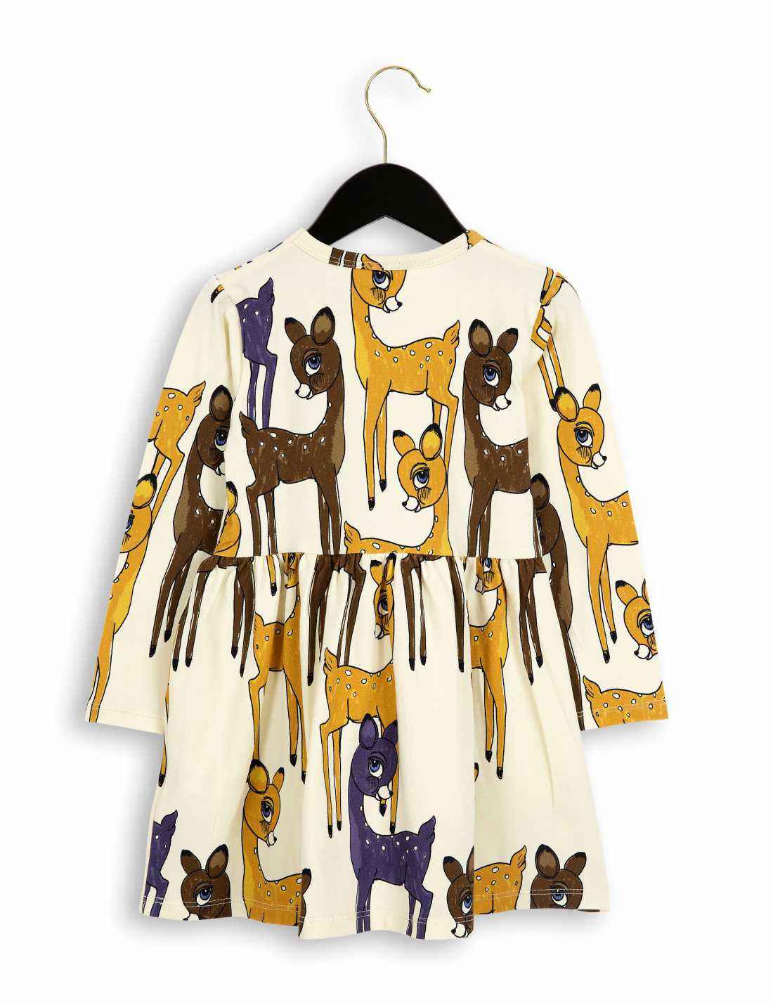 Girls Ivory & Brown Deer Organic Cotton Dress - CÉMAROSE | Children's Fashion Store - 2