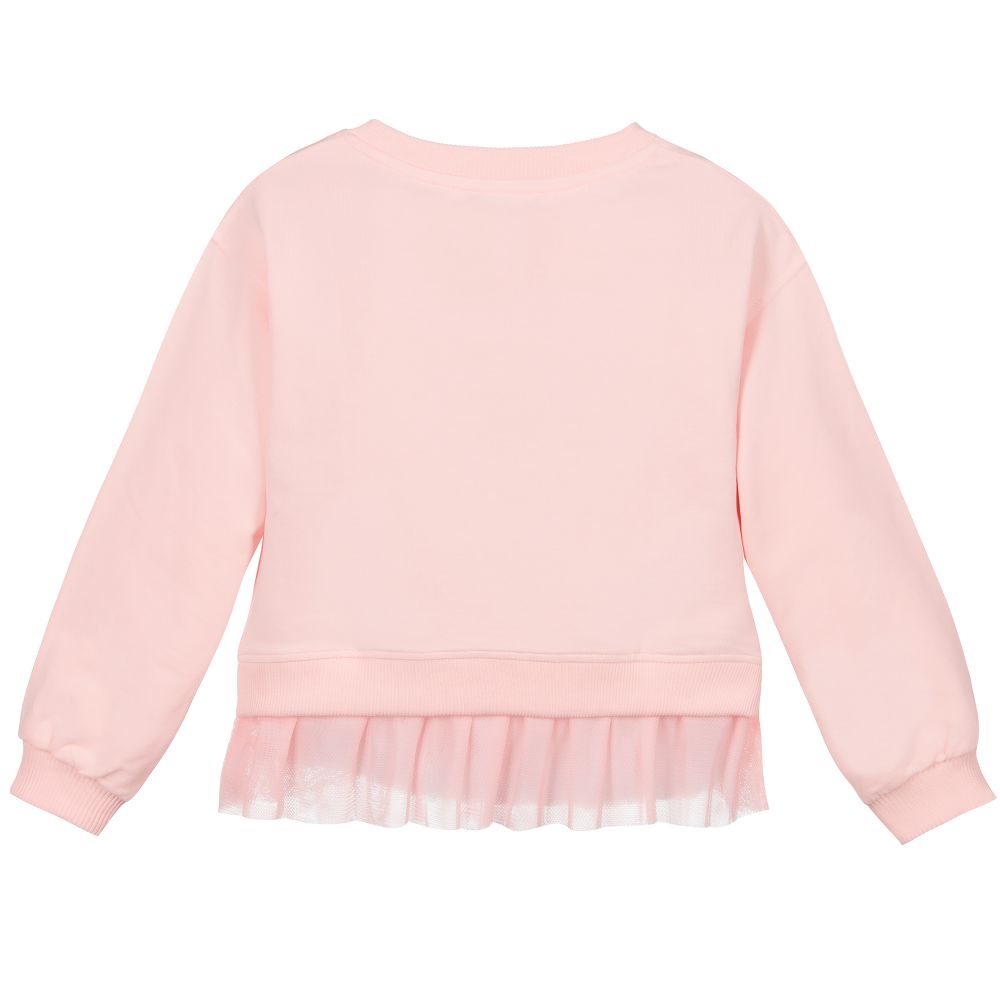 Sweat-shirt en coton imprimé roses pour filles