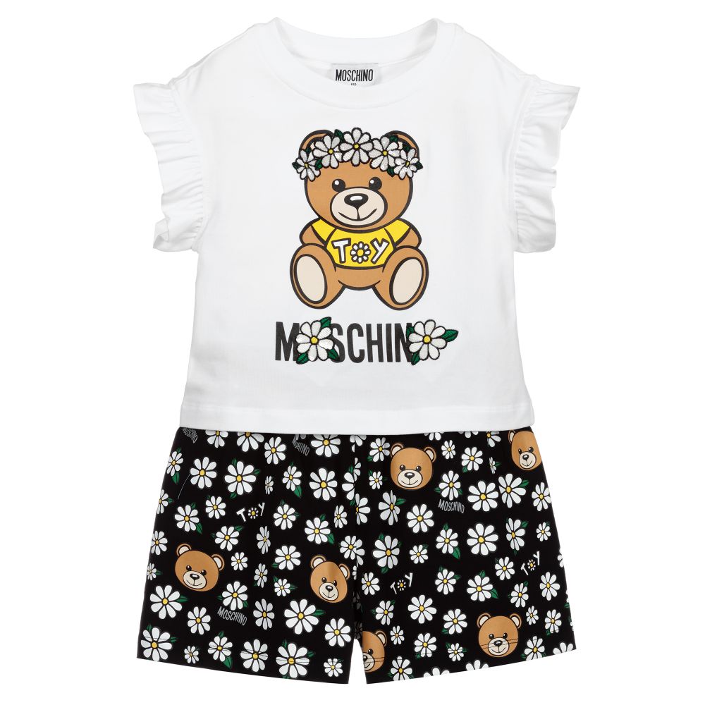 Ensemble Imprimé Noir en Coton pour Filles