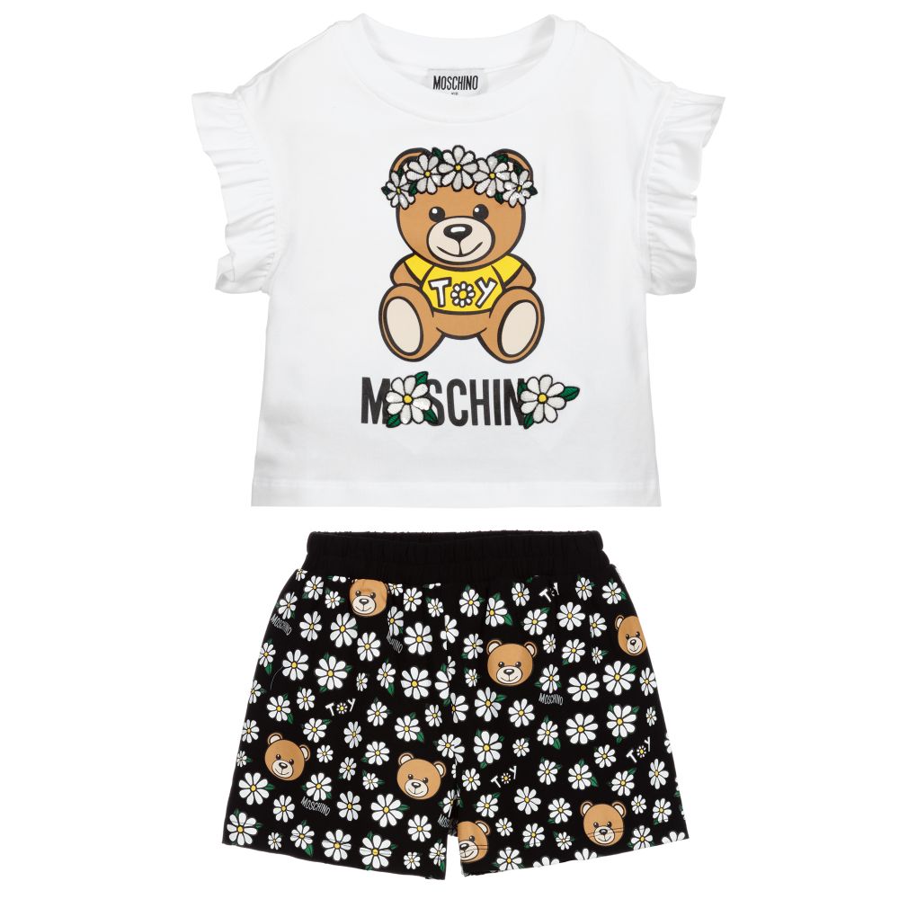 Ensemble Imprimé Noir en Coton pour Filles