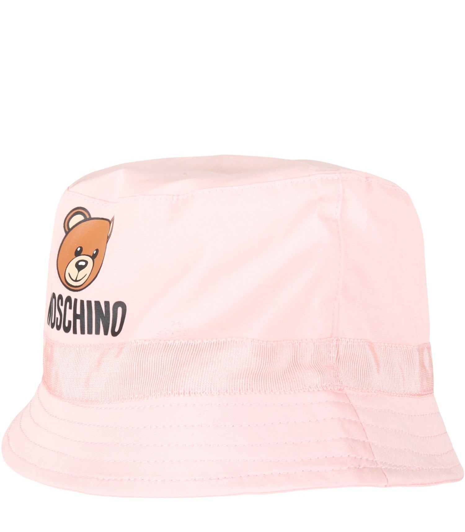 Chapeau en coton rose avec logo pour filles