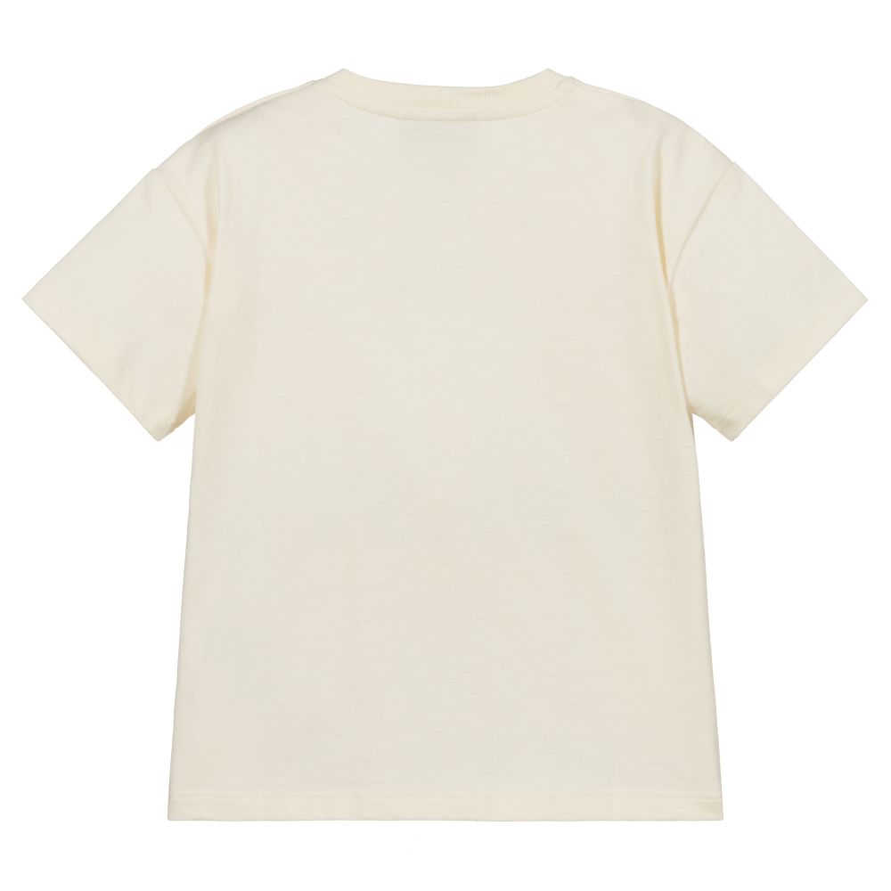 Baby Boys Ivory Logo Cotton T-Shirt