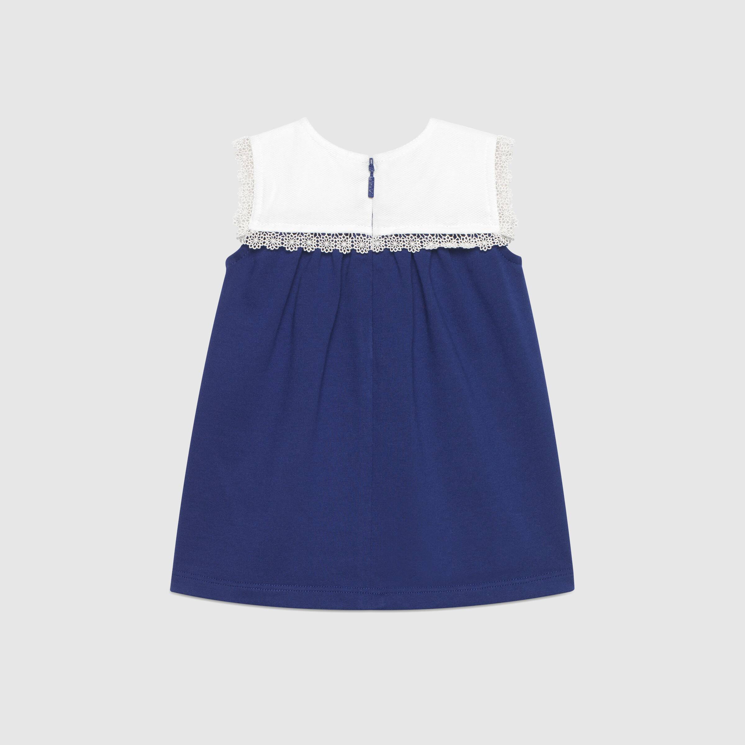 Robe en coton GG cerises bleue pour bébé fille