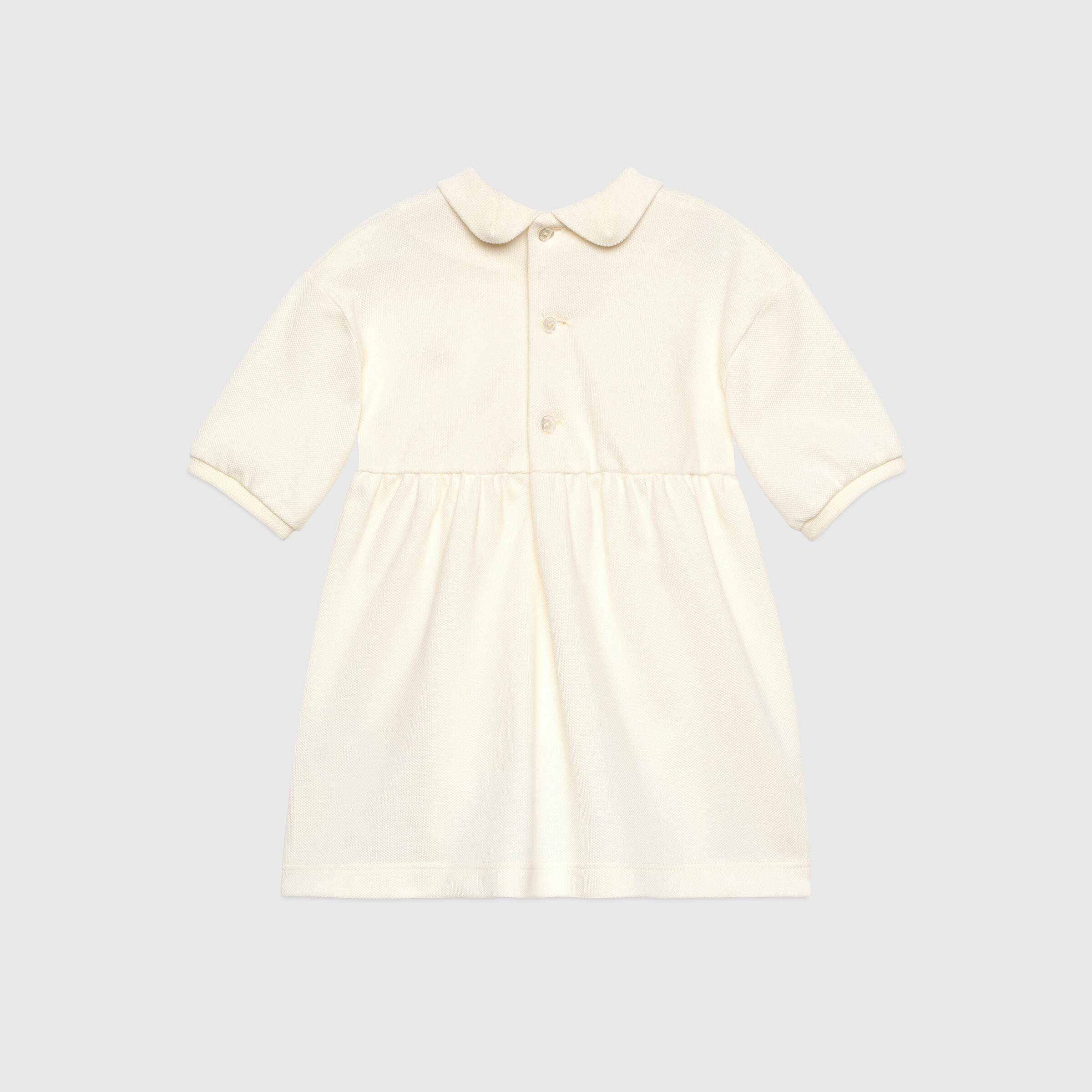 Baby Girls Ivory GG Cotton Dress