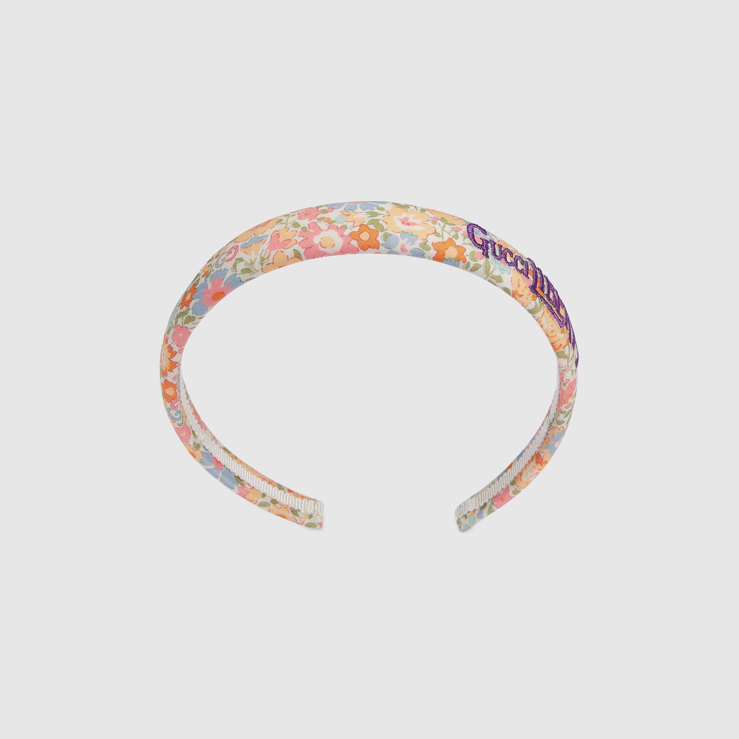 Serre-tête brodé avec logo floral pour fille