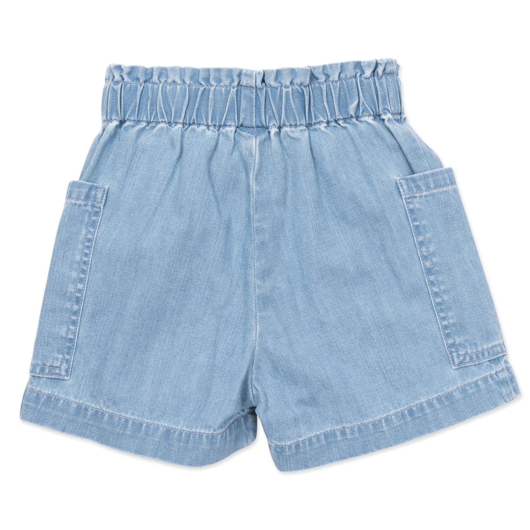 Short en jean brodé bleu pour fille