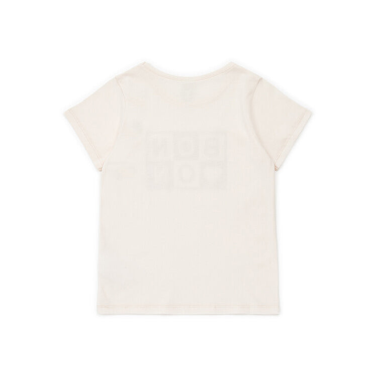 T-shirt en coton rose pâle avec logo pour fille
