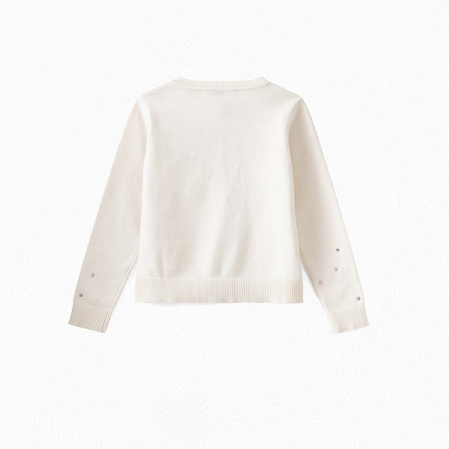 Gilet en coton brodé blanc pour fille