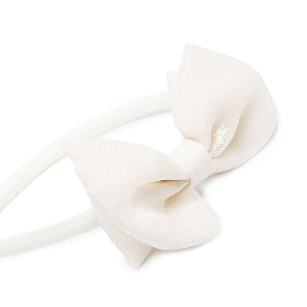 Bandeau Nœud Rose Clair pour Filles