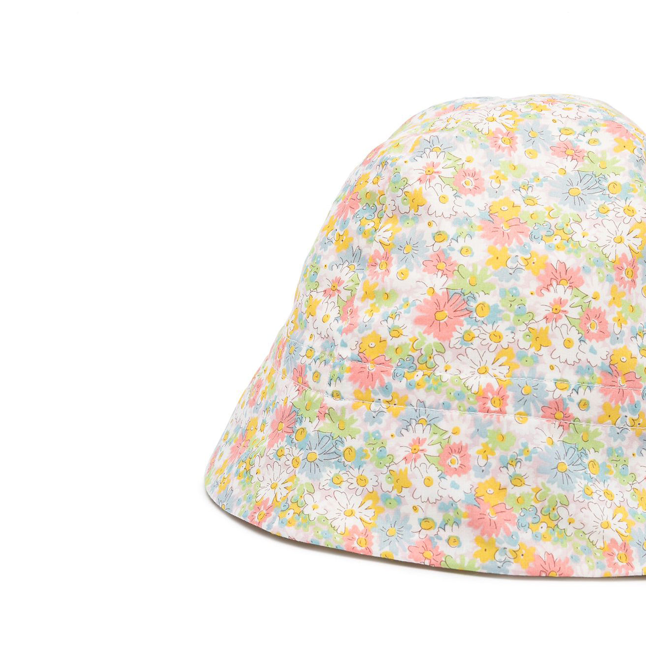 Chapeau en coton à fleurs rose pour bébés filles