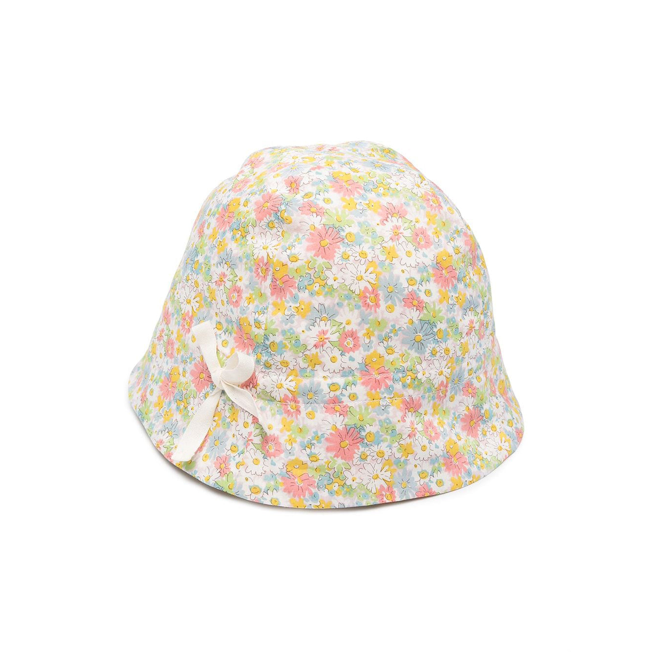 Chapeau en coton à fleurs rose pour bébés filles