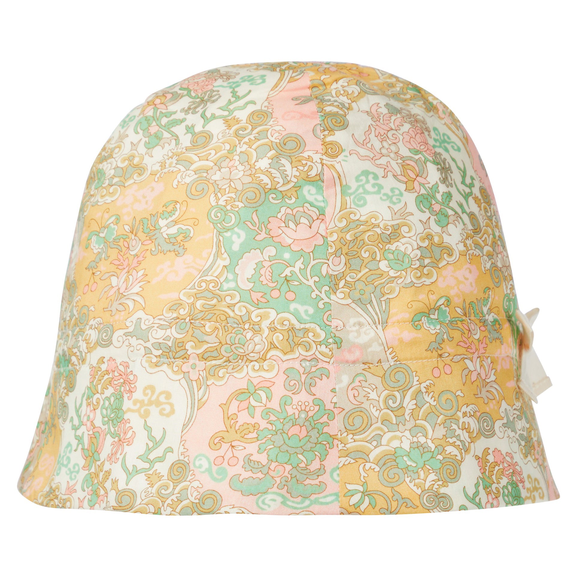 Chapeau en coton à fleurs jaune pour bébé fille