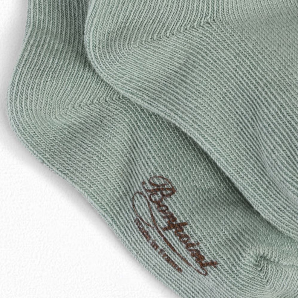 Chaussettes en coton vert clair pour bébés filles