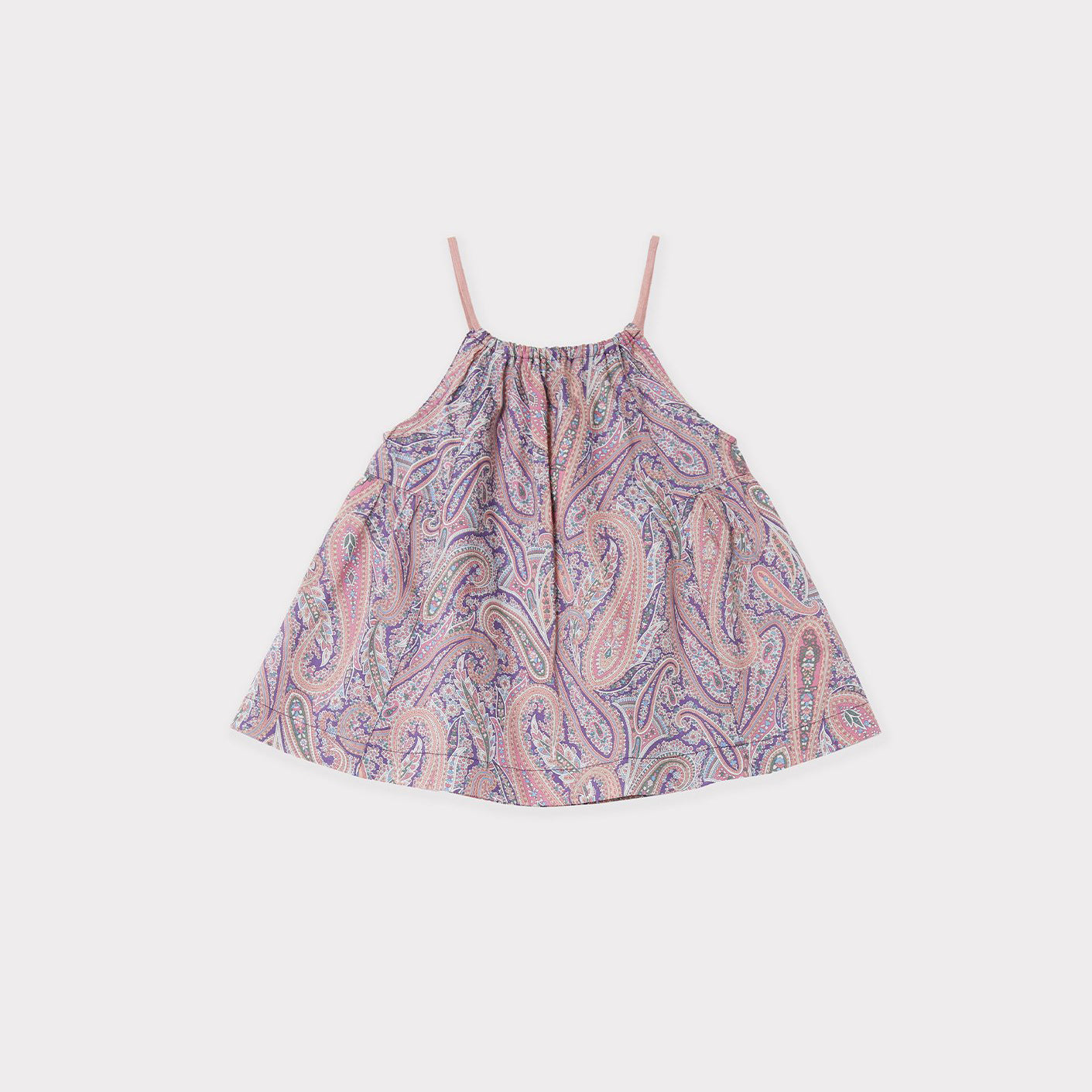 Robe rose en coton pour bébés filles