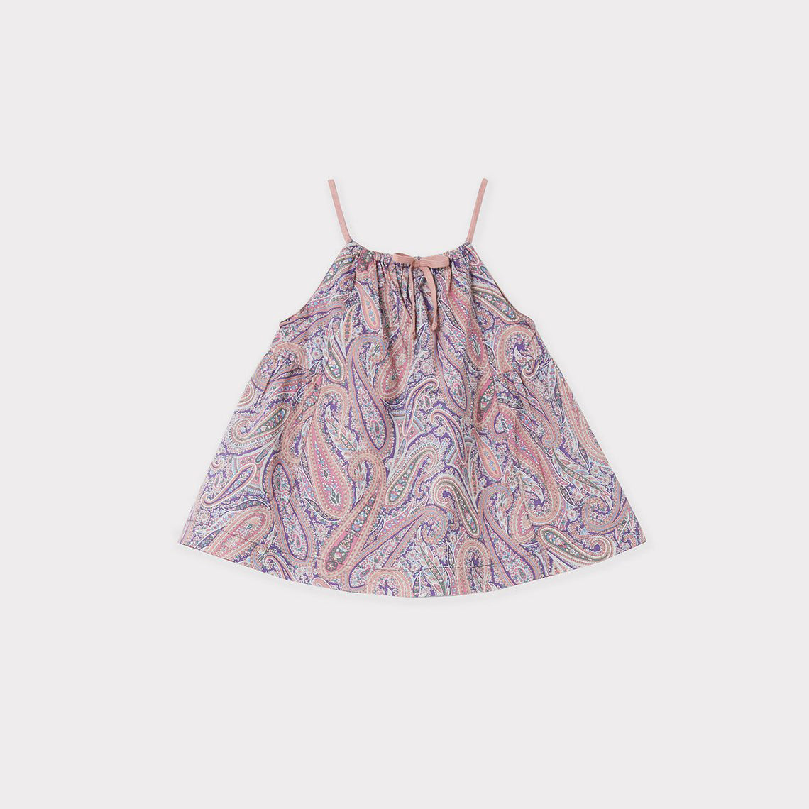 Robe rose en coton pour bébés filles