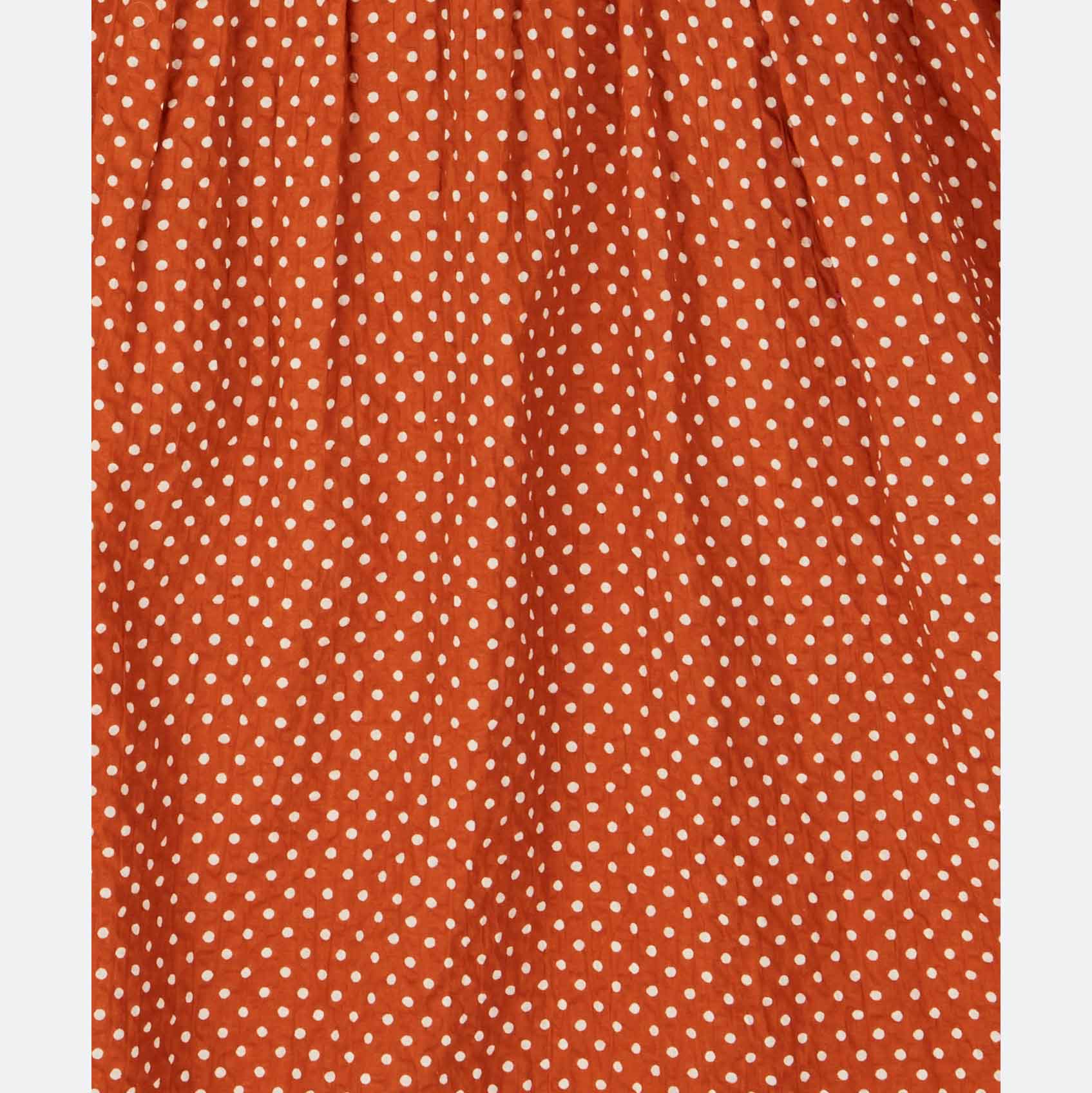 Chapeau de soleil en coton à pois rouille pour filles