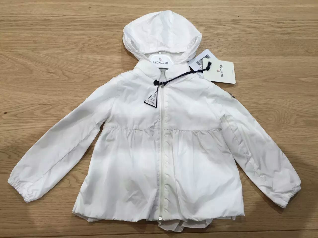Baby Girls White Hooded 'Regine' Zip-Up Tops - CÉMAROSE | Children's Fashion Store