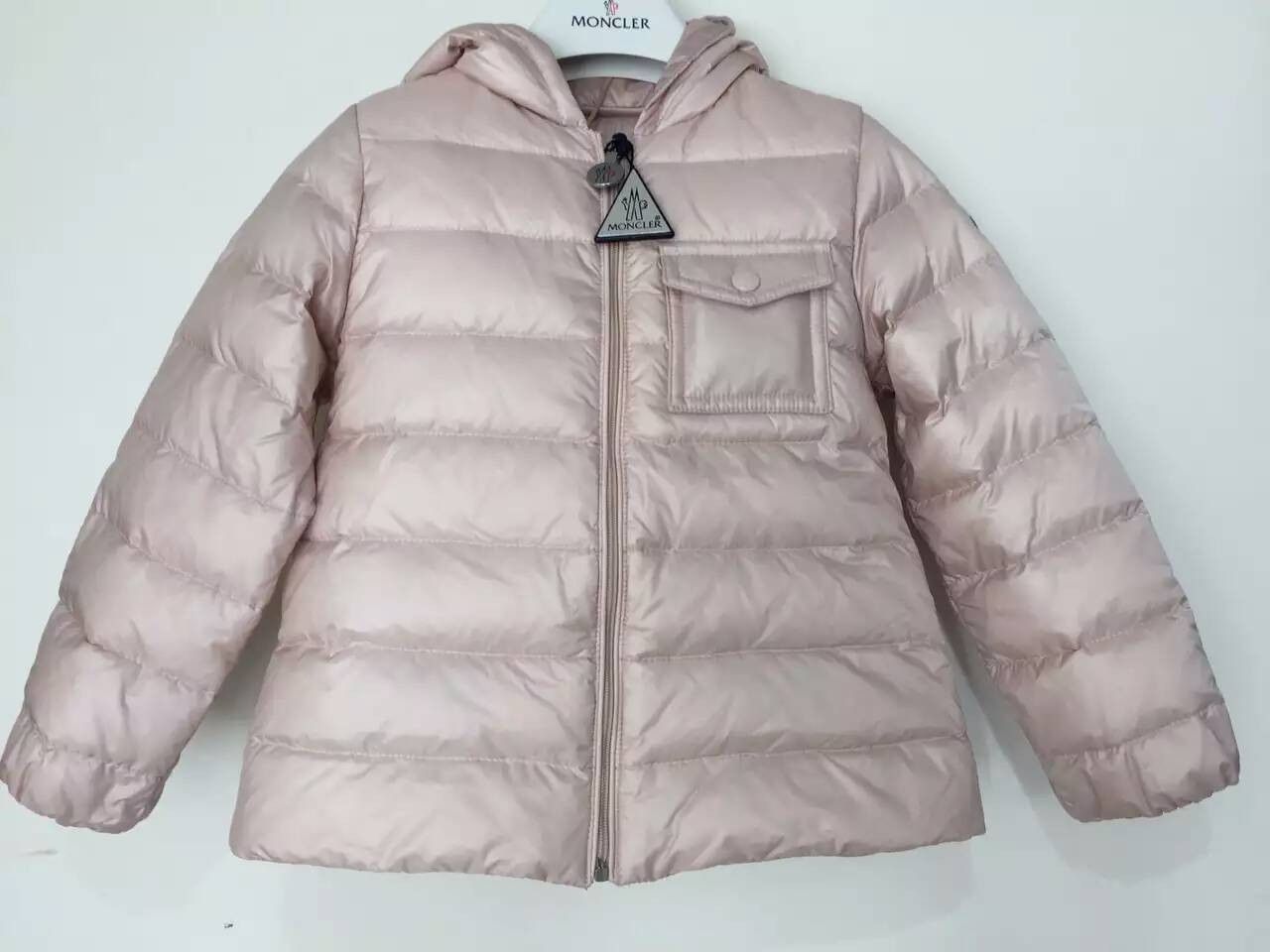 Baby Girls Light Pink Down Padded Hooded 'Milou' Jacket With Pocket - CÉMAROSE | Children's Fashion Store - 1