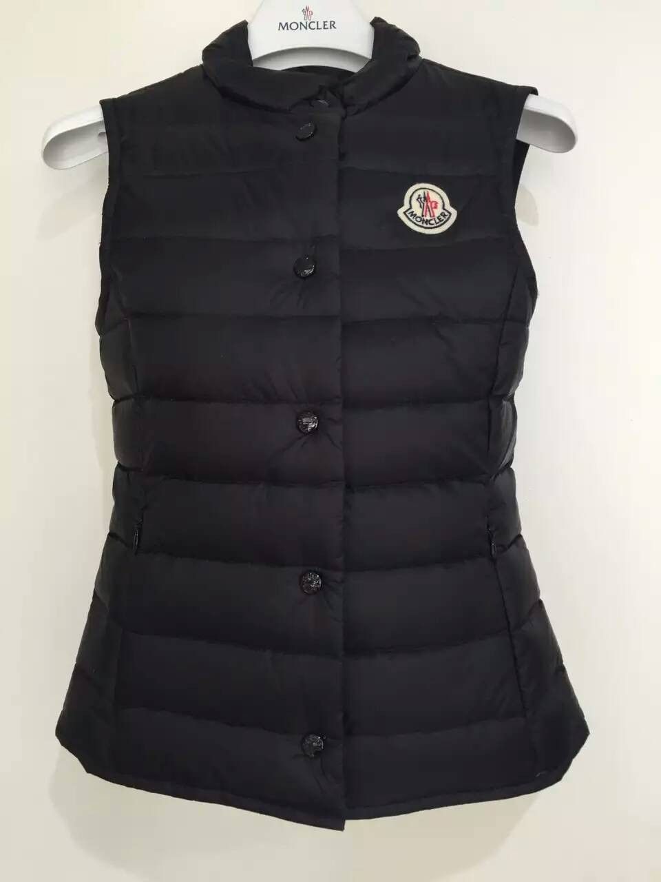 Girls Black Down Padded Logo  'Liane' Gilet - CÉMAROSE | Children's Fashion Store - 1