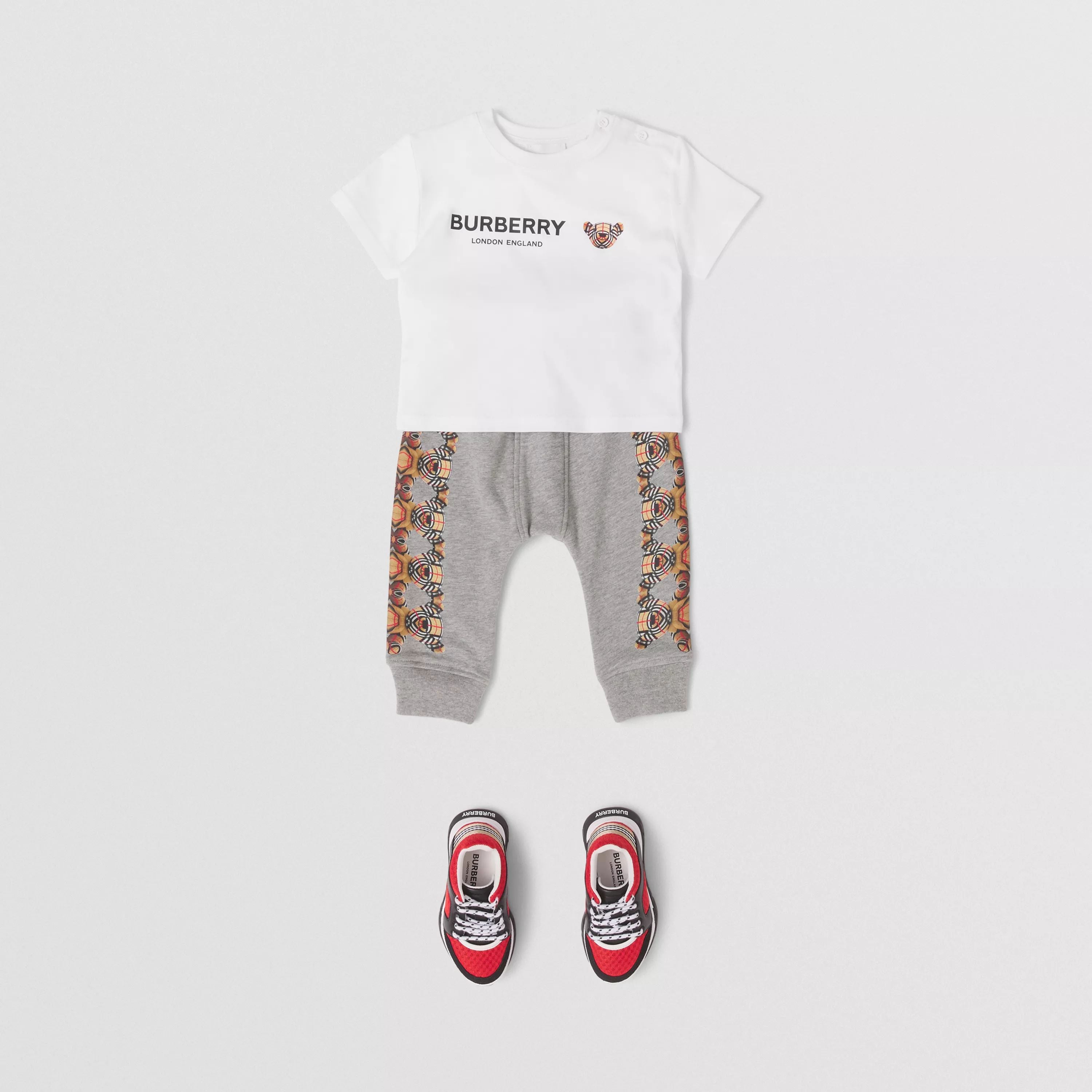 Baby Boys & Girls White Logo Cotton T-Shirt