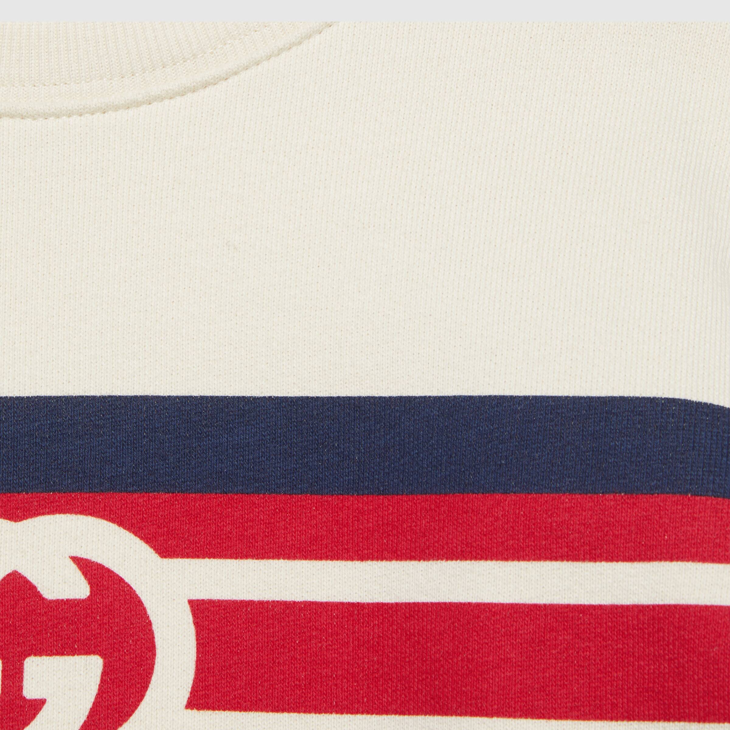 Boys White Logo Cotton Sweatshirt