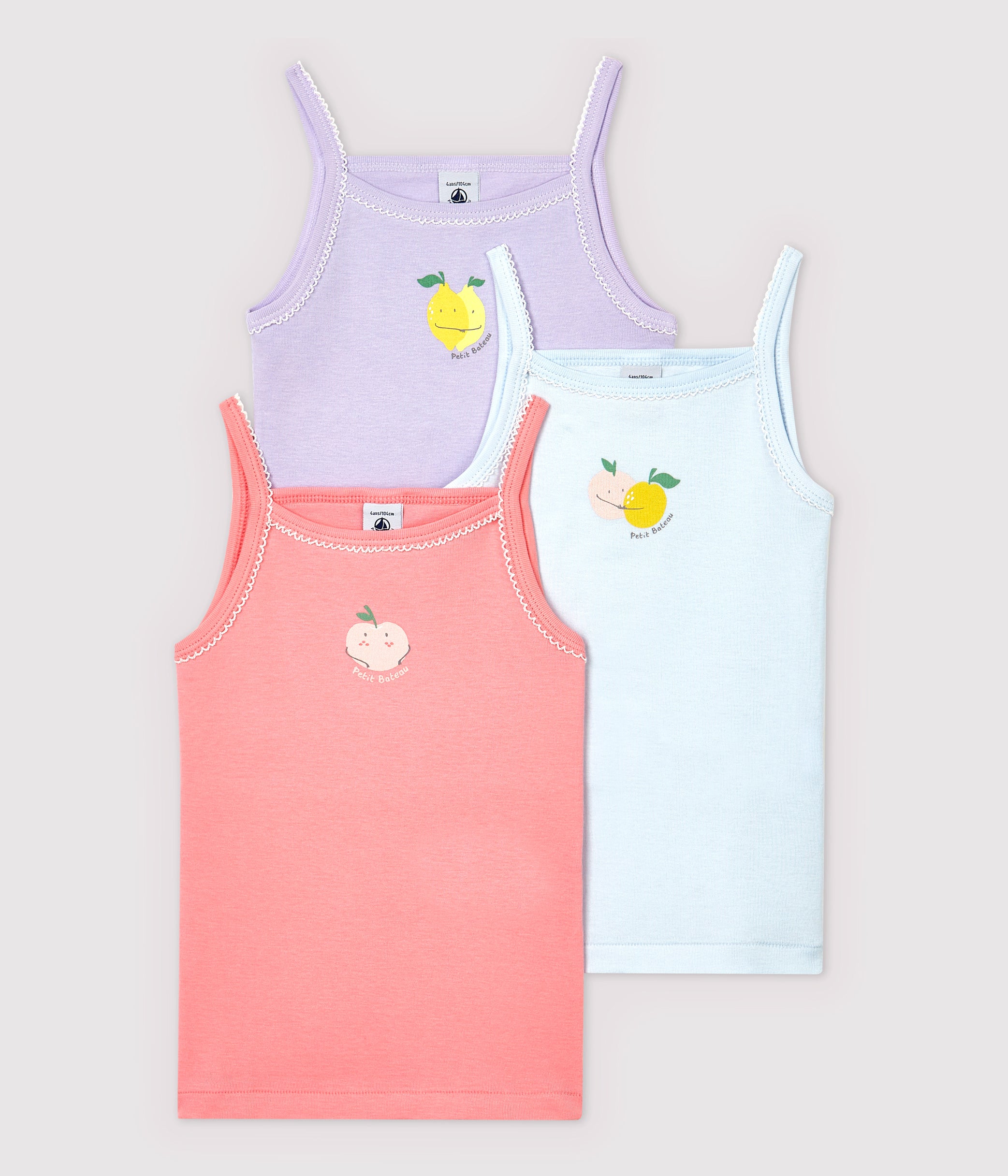 Ensemble de gilets multicolores en coton pour filles