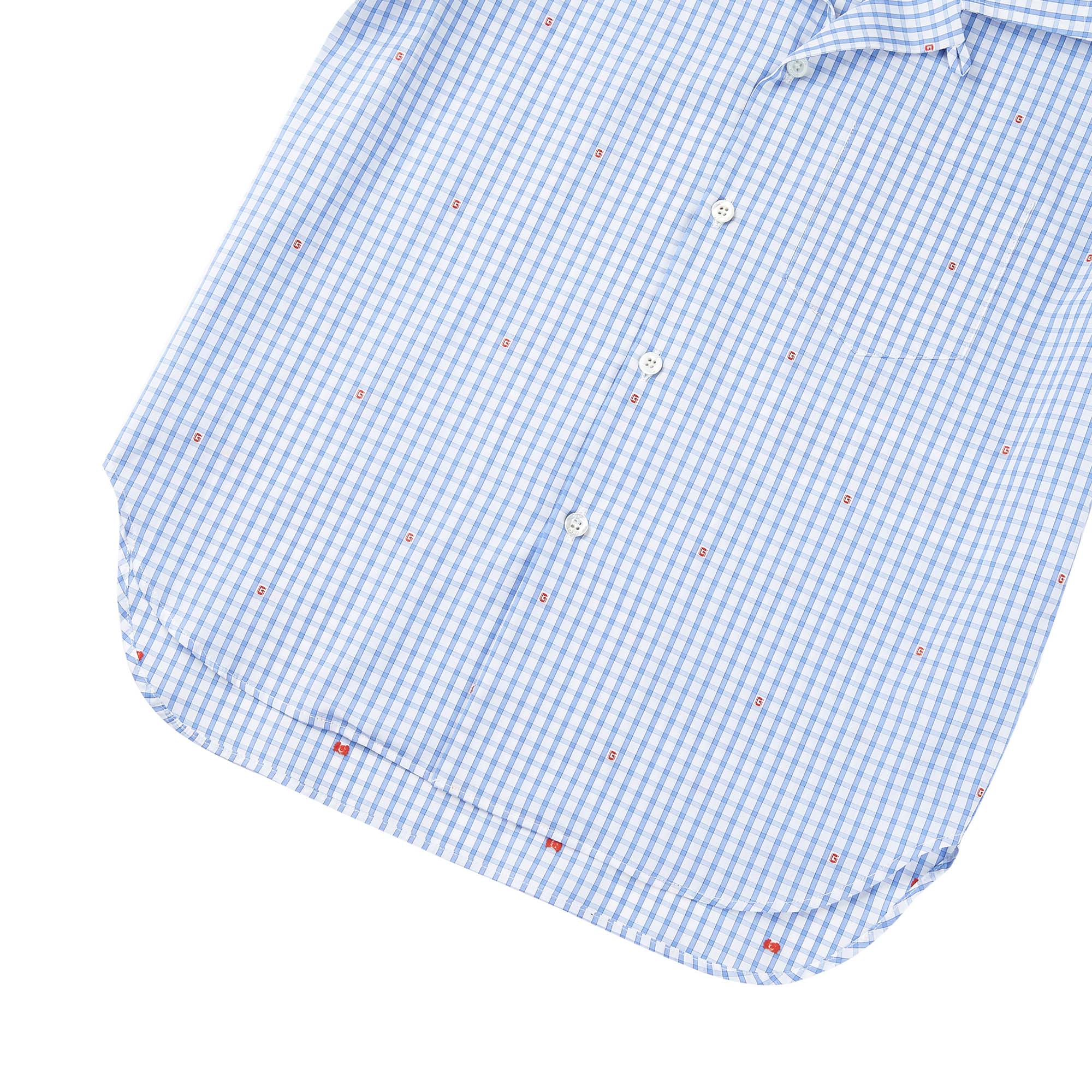 Boys Blue Check Cotton Shirt